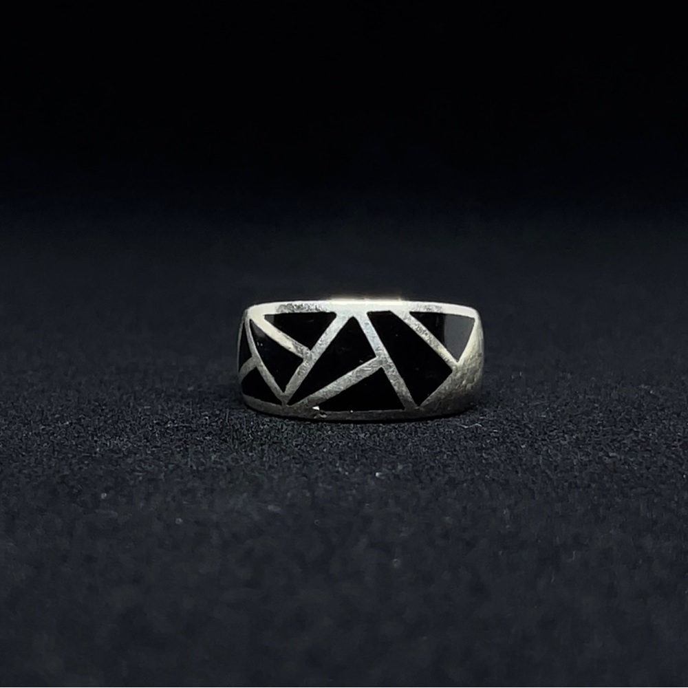 DESIGNER BLACK ONYX ring (SOLID SILVER)